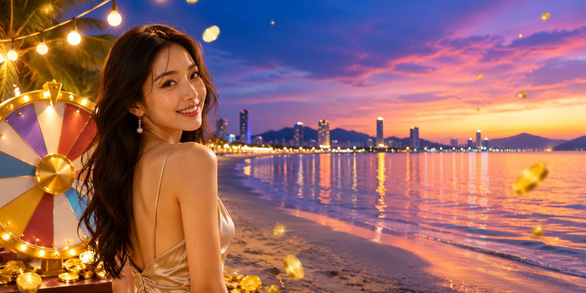 Người chơi roulette trực tuyến tại bãi biển Đà Nẵng với điện thoại và cà phê